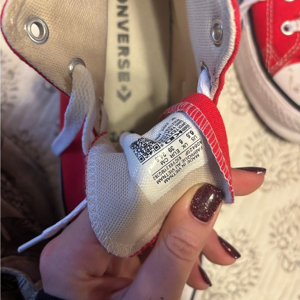 Converse Red Canvas Sneakers